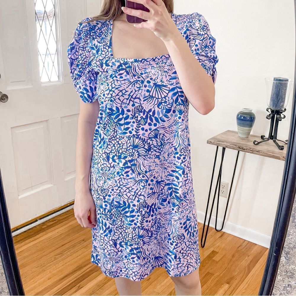Lilly Pulitzer Haydn T-Shirt Dress Ocean Print L